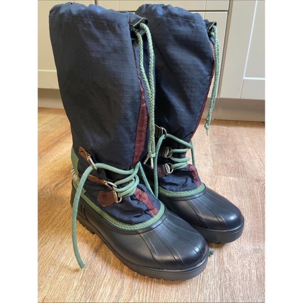 Sorel Winter Boots Ripstop Nylon Rubber Shell Size 8 Vintage Made in Canada - Picture 11 of 16